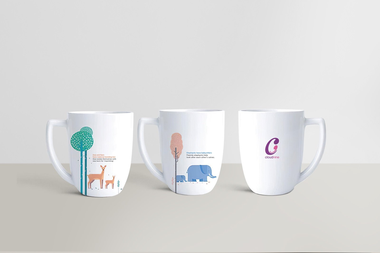 Custom branded mugs – corporate merchandise design by Paper Pixel