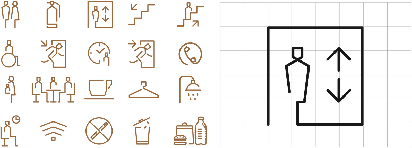Brand icon set design – Paper Pixel creative branding